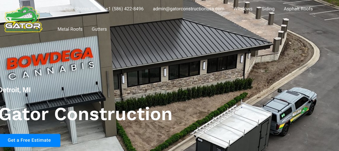 Gator Construction website